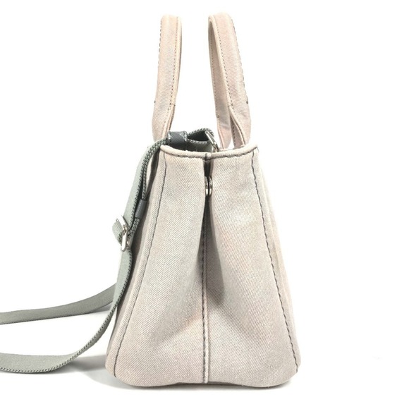 PRADA Canapa Logo 2-Way Bag, Shoulder Crossbody Tote Handbag, Canvas, Women's... - Picture 4 of 16